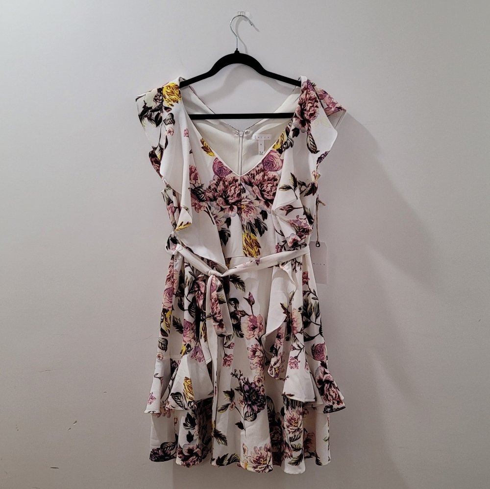 Leith Floral Mid-Length Dress from Nordstrom